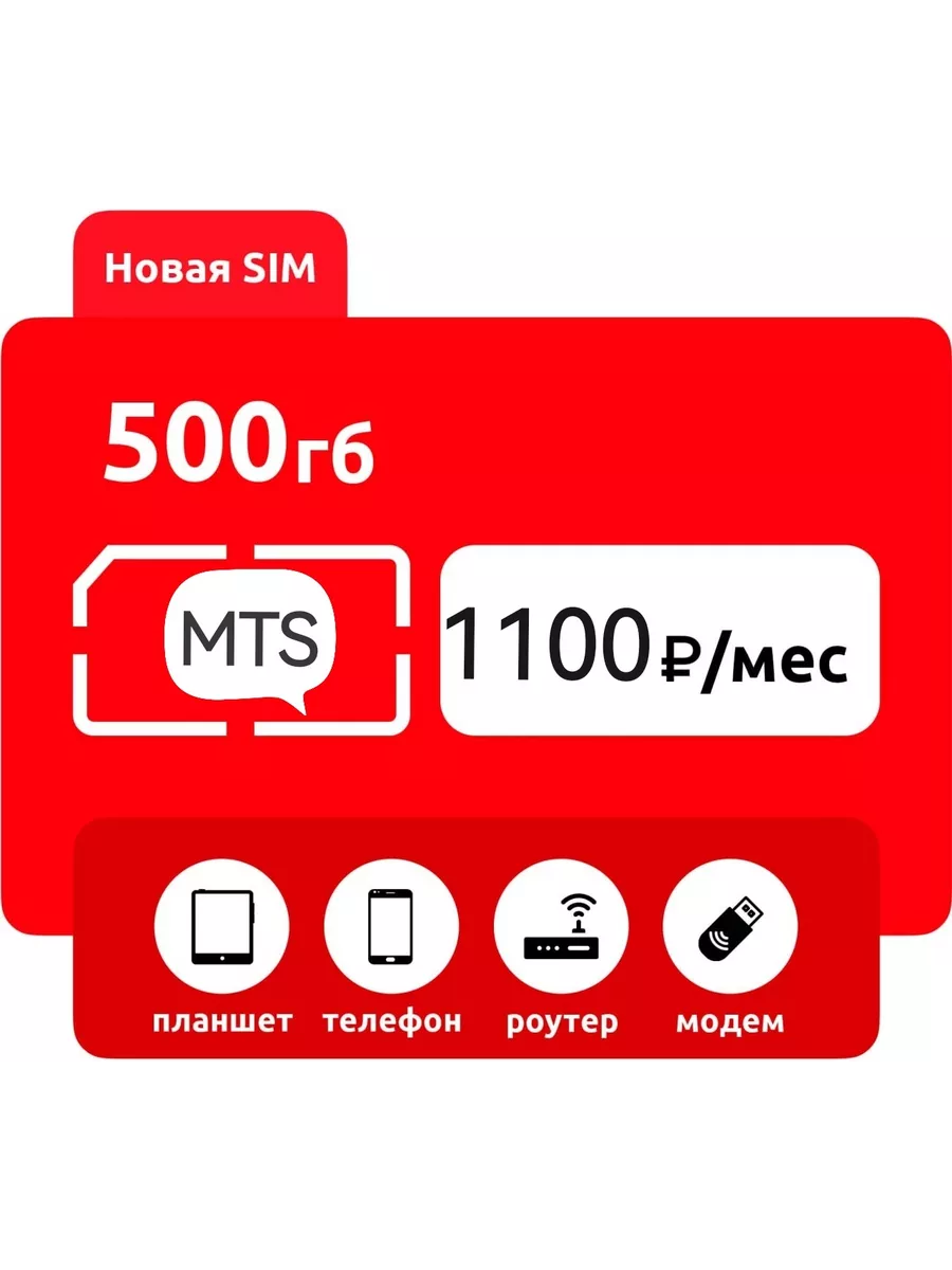 Isimka Сим-карта 500 ГБ интернета для устройств