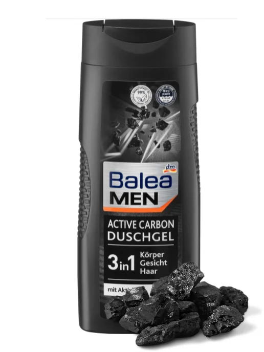 aDONNIEs Гель для душа Balea Men 3in1 Active Carbon, 300 мл