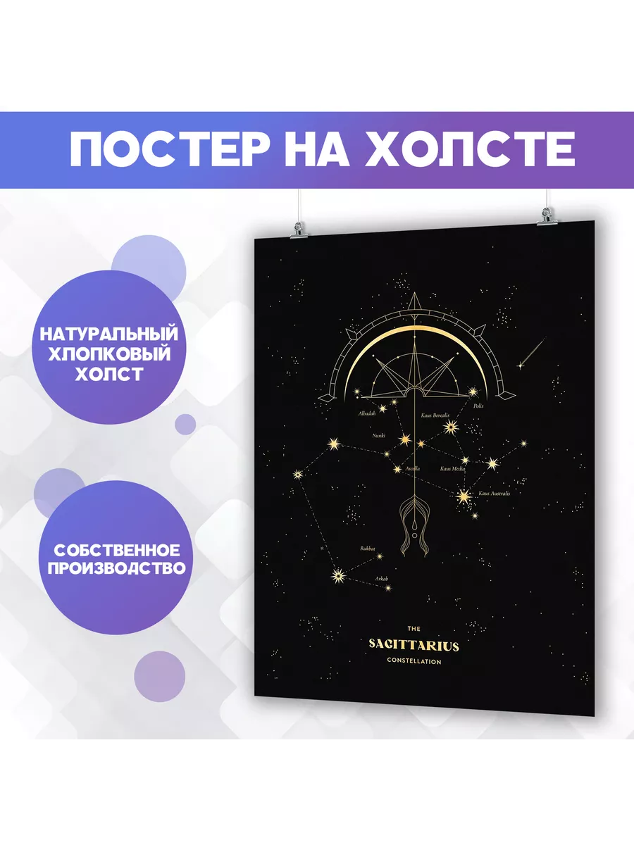 PosterNak Постер на стену Стрелец знак зодиака астрология 60х80 см