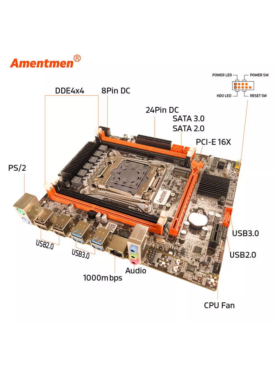 X99,Комплект xeon E5 2680V3,16Gb(2*8GB) Amentmen купить по цене 6 322 ₽ в  интернет-магазине Wildberries | 226237421