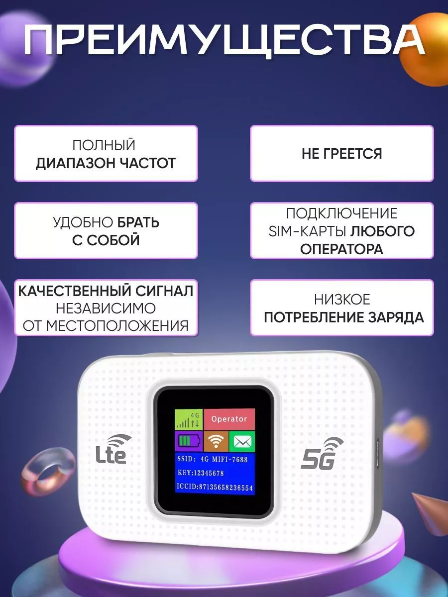 Карманный модем роутер с сим картой WI-FI SmartTeh3 купить по цене 3 933 ₽  в интернет-магазине Wildberries | 227110231