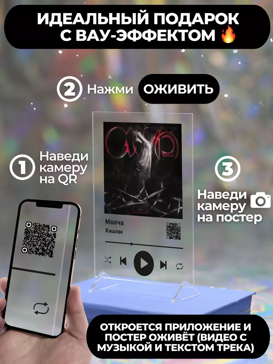 Giftdose Оживающий Spotify постер на стекле Кишлак АПФС