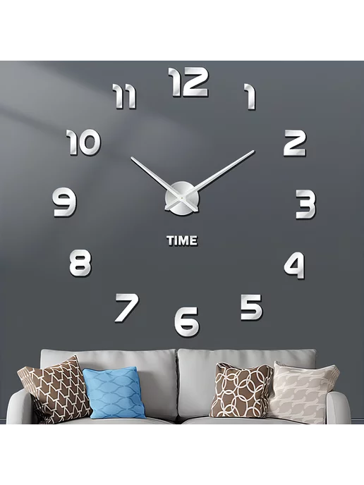 Timelike Настенные 3д часы большие интерьер декор