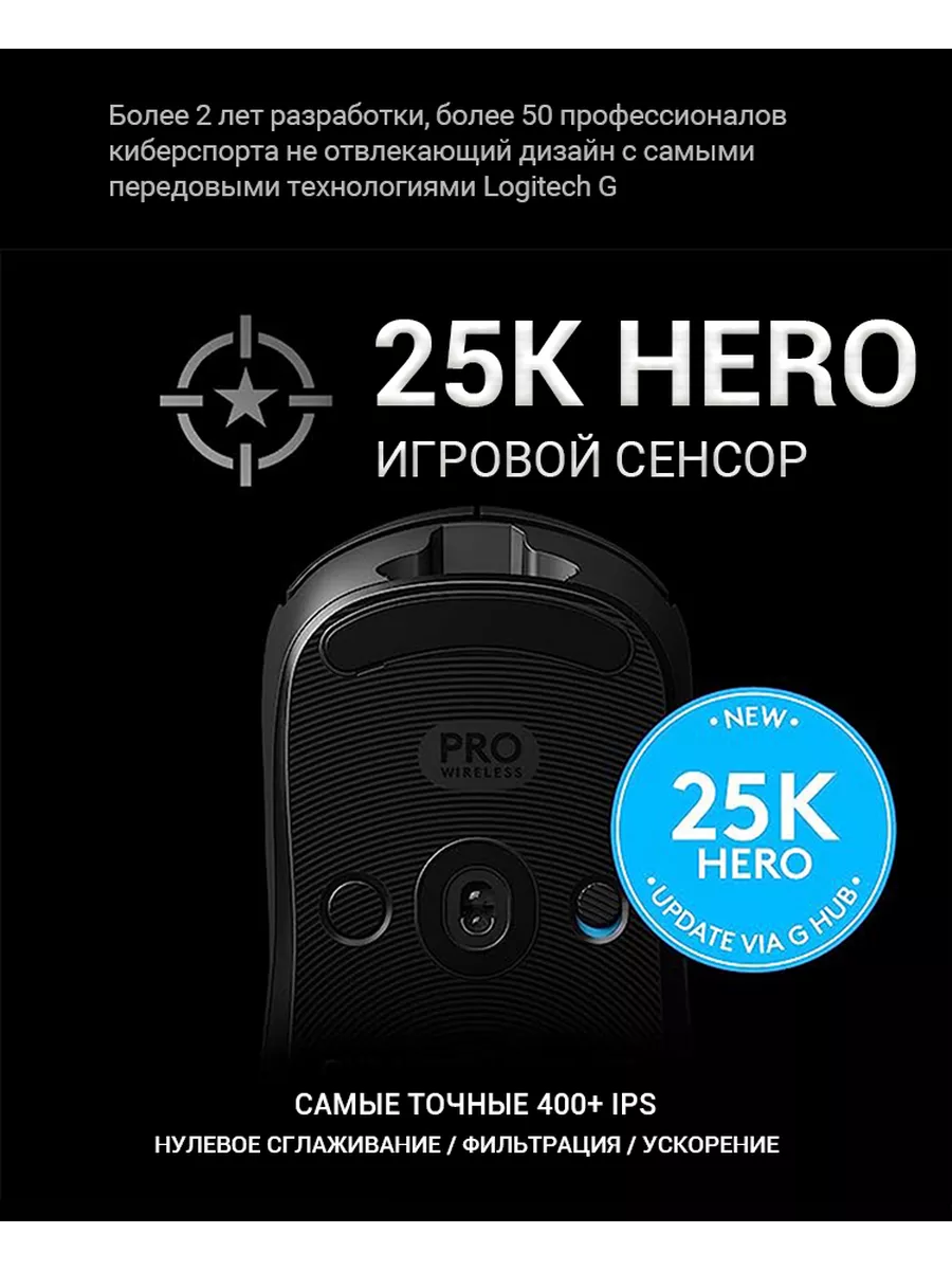 Беспроводная игровая мышь G Pro Wireless, black Logitech купить по цене 5  935 ₽ в интернет-магазине Wildberries | 232734326