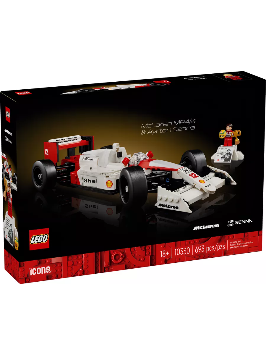 LEGO Icons 10330 McLaren F1 MP4 4 и Айртон Сенна LEGO (Лего) купить по цене  12 385 ₽ в интернет-магазине Wildberries | 233095133