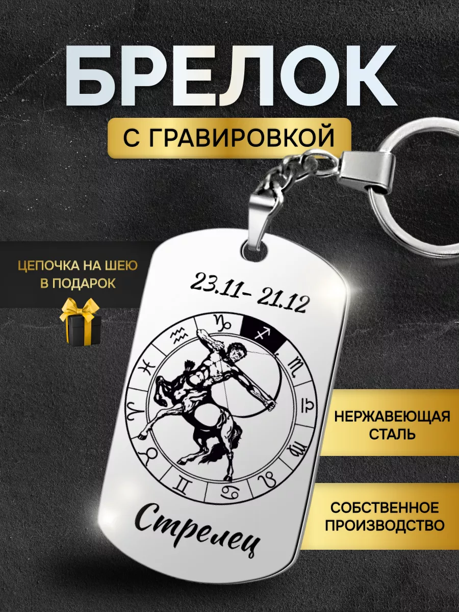 Брелок для ключей Знаки зодиака Стрелец подарок гороскоп купить по цене  10,99 р. в интернет-магазине Wildberries в Беларуси | 233868087