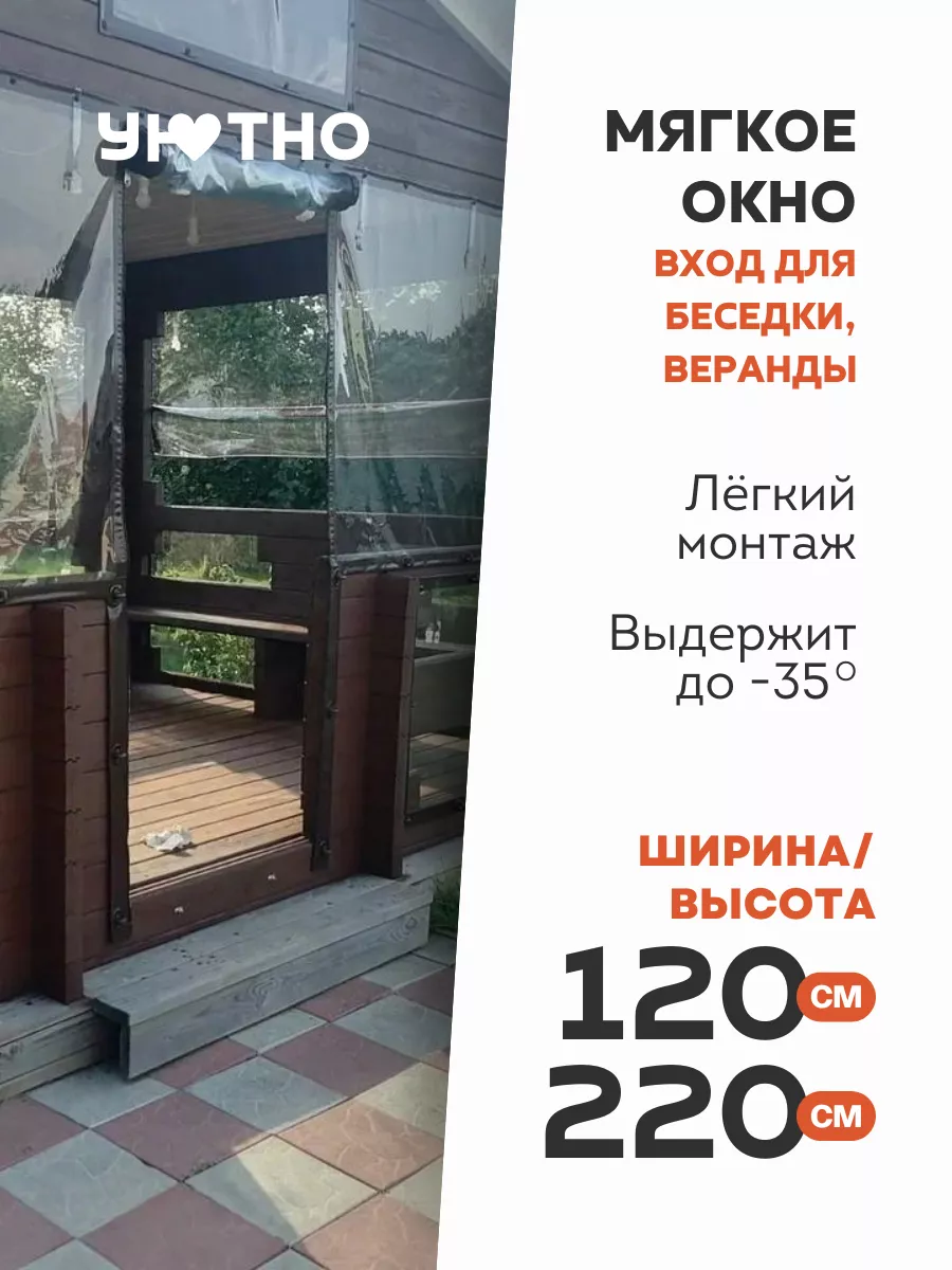 Мягкое окно и дверь на беседку с 2 молниями 220*120 купить по цене 5 215 ₽  в интернет-магазине Wildberries | 239115641