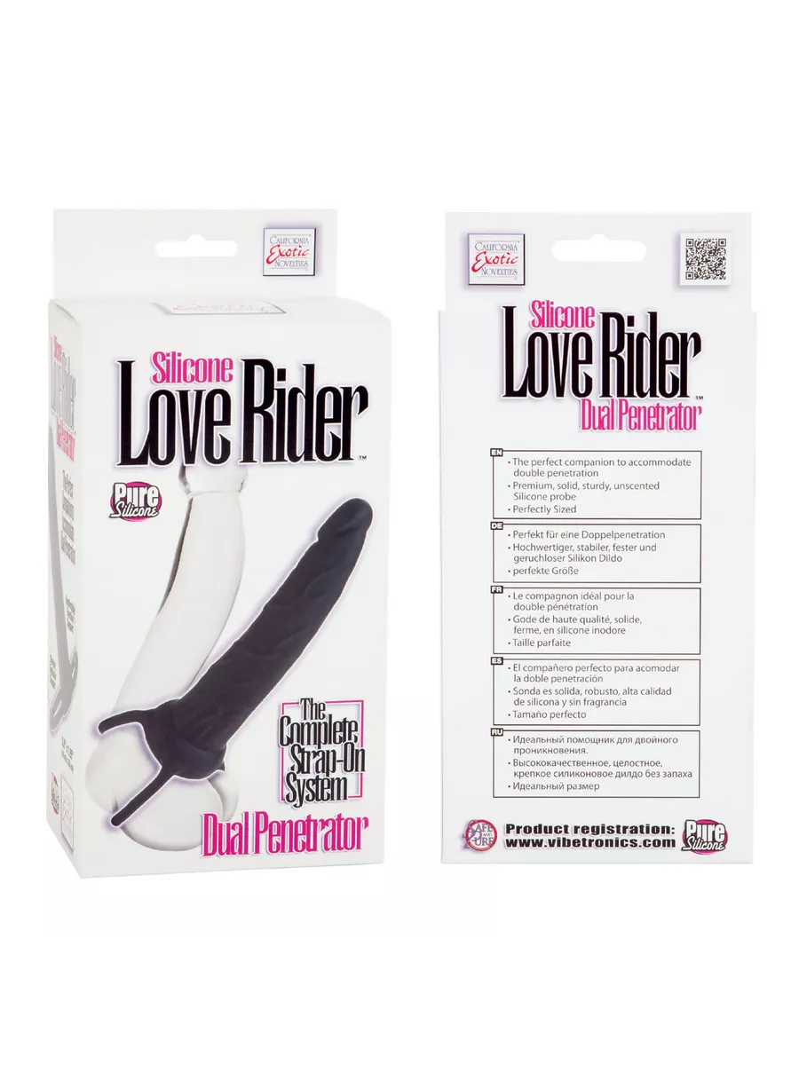 Насадка на пенис Silicone Love Rider Dual Penetrator для двойного проникновения - 14 см.